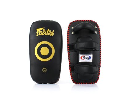 Thajské lapy Fairtex KPLC5 Microfiber Curved Kick Pads - Standard 1