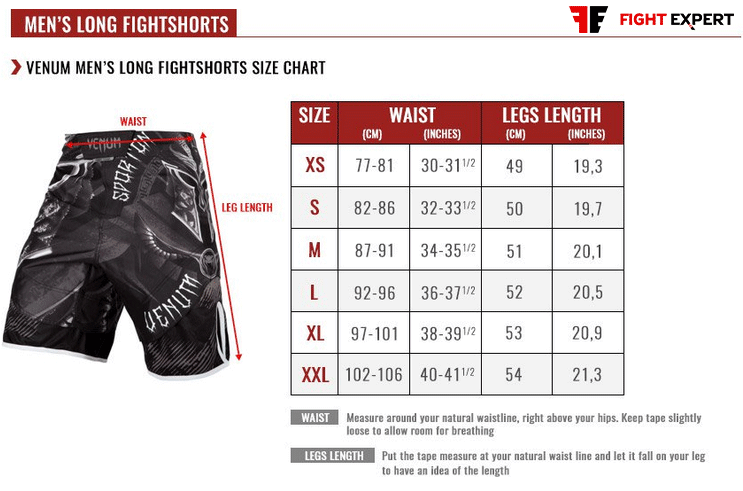 size_table_venum_mens_long_shorts