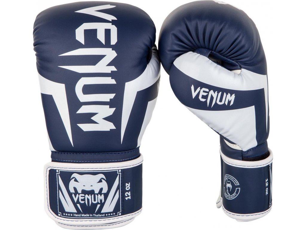 Boxing Gloves Venum Elite - White/Navy Blue