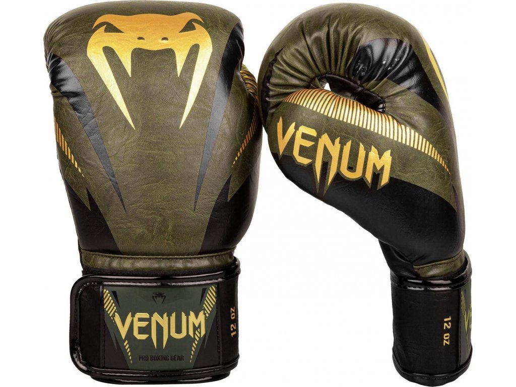 Boxing Gloves Venum Impact - Khaki/Gold