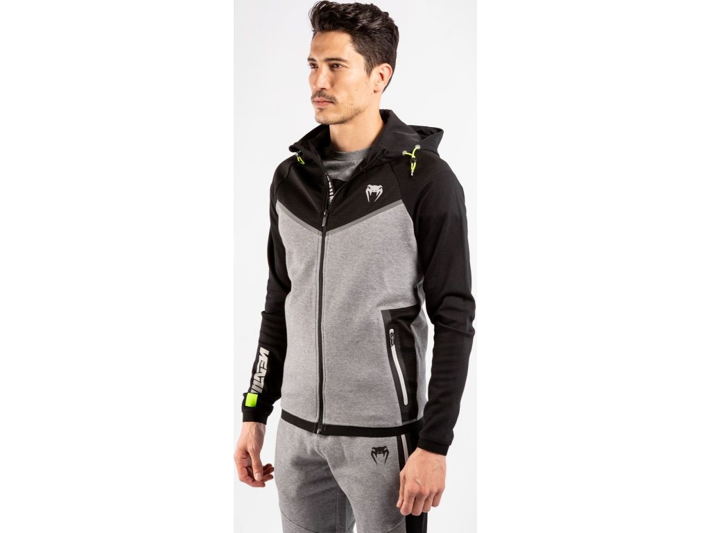 Men's Hoodie Venum Laser Evo Light Heather Grey FIGHTexpert