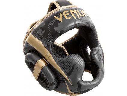 Box/MMA Headgear Venum Elite - Dark Camo/Gold