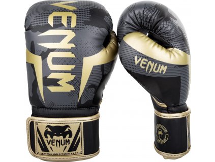 Boxing Gloves Venum Elite - Dark Camo/Gold