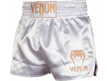 Muay Thai Shorts Venum Classic - White/Gold (SIZE L)