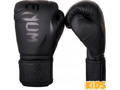 Kids Boxing Gloves Venum Challenger 2.0 - Black/Black