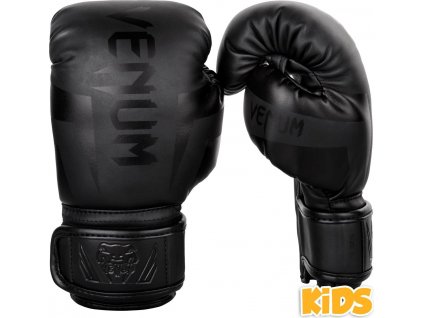 KIDS Boxing Gloves Venum Elite - Black