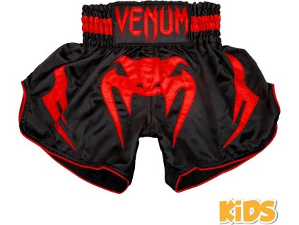 KIDS Muay Thai Shorts Venum Bangkok Inferno - Black/Red