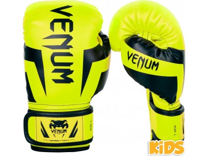 KIDS Boxing Gloves Venum Elite - Neo Yellow