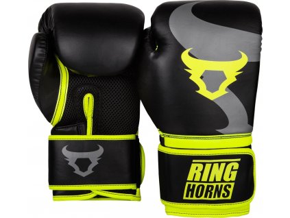 Boxing Gloves Ringhorns Charger - Black/Neo Yellow