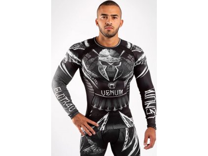 Rashguard Venum Gladiator 4.0 - Long Sleeves - Black/White