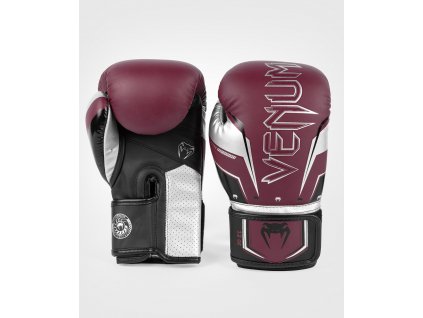 Boxing Gloves Venum Elite Evo - Burgundy/Silver