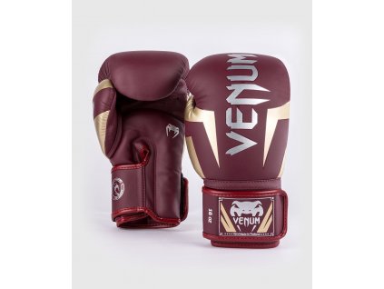 Boxing Gloves Venum Elite - Burgundy/Gold
