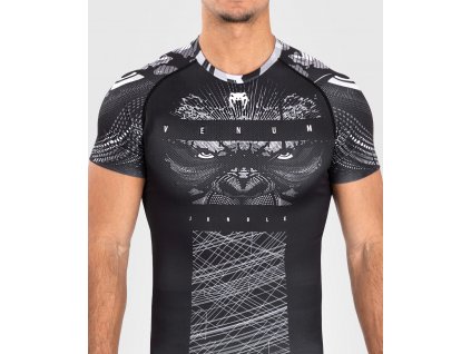 Rashguards Venum Gorilla Jungle - Short Sleeves - Black/White