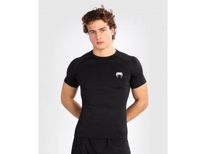 Men’s Rashguard Venum Contender - Short Sleeve - Black/White