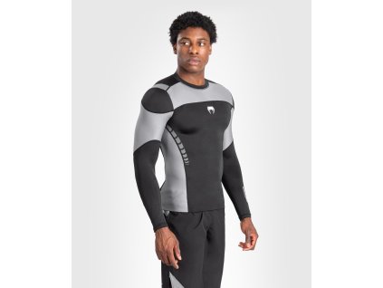 Men's Rashguard  Venum Tempest - Long Sleeve - Black/Grey
