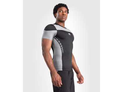 Men's Rashguard  Venum Tempest - Short Sleeve - Black/Grey