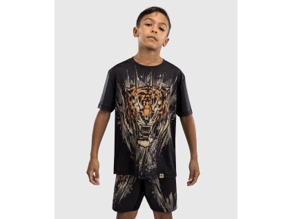 KIDS Dry Tech T-Shirt Venum Tiger - Black/Neon Orange