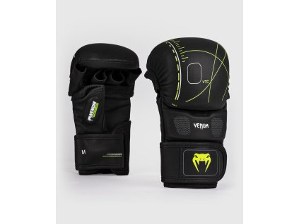 MMA Sparring Gloves Venum Training Camp 4.0 - Black/Neo Green (Size S)