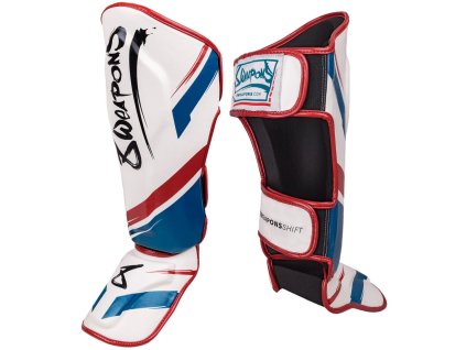 Shin Guards 8WEAPONS Shift - White/Navy/Red (SIZE L)