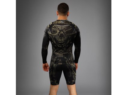 Rashguard Venum Invader - Long Sleeve - Black/Sand (Size S)