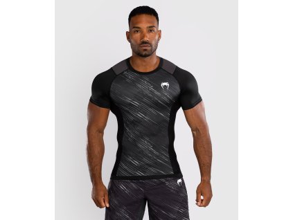 Rashguard Venum Rapid - Short Sleeve - Black/Storm Grey (Size M)