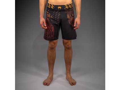Fightshorts Venum Quetzal Fury - Black/Fury Red/ Tangerine (Size XS)