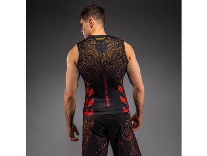Rashguard Venum Quetzal Fury - Sleeveless - Black/Fury Red/ Tangerine (Size S)