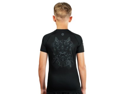 KIDS rashguard Ground Game - Short Sleeves - Samurai Shadow (SIZE 122 cm)