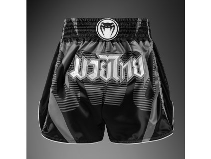 Muay Thai Shorts Venum Adrenaline - Black/Silver Grey (Size M)