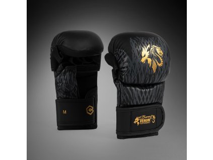 Sparring Gloves Venum x Chimaev Wild Borz - Black/Gold (Size S)