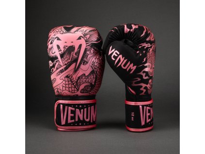 Boxing Gloves Dragon's Flight - Black/Metallic Pink (Size 8oz)
