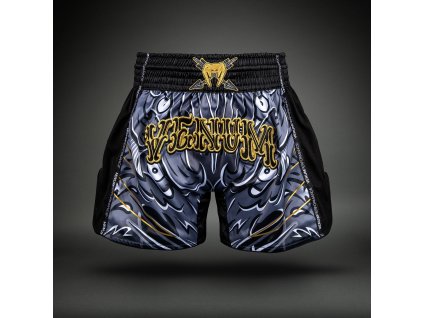 Muay Thai Shorts Venum Wolf Atak - Black/Grey (Size XS)
