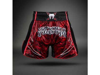 Muay Thai Shorts Venum Wolf Atak - Black/Red (Size XS)