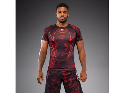 Rashguard Venum 20th Anniversary - Short Sleeve - Black/Red (Size S)