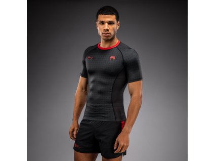 Rashguard Venum X Roger Gracie Signature - Short Sleeve - Black/Red (Size S)