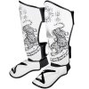 Shin Guards 8 WEAPONS Sak Yant TIGER - White (SIZE L)