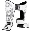 Shin Guards 8 WEAPONS Sak Yant TIGER - White (SIZE L)