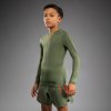 KIDS Rashguards Venum Contender - Long Sleeves - Army Green/Orange (Size 8 let)