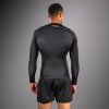 Rashguard Venum No Gi - Long Sleeves - Black/ Silver Grey (Size S)