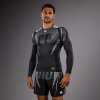 Men’s Rashguard Venum ADRENALINE - Long Sleeve - Black/Silver Grey (Size S)