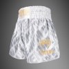 Muay Thai Shorts Venum Contender XT - White/Silver (Size S)