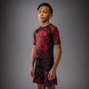 KIDS Rashguard Venum Wolf Atak - Short Sleeve - Black/Red (Size 8 let)
