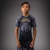 KIDS Rashguard Venum Wolf Atak - Short Sleeve - Black/Grey (Size 8 let)