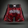Muay Thai Shorts Venum Wolf Atak - Black/Red (Size S)