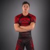 Rashguard Venum Wolf Atak - Short Sleeve - Black/Red (Size S)