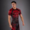 Rashguard Venum Wolf Atak - Short Sleeve - Black/Red (Size S)