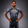 Rashguard Venum Wolf Atak - Short Sleeve - Black/Grey (Size S)