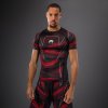 Rashguard Venum Matupa - Short Sleeve - Black/Red/Silver (Size M)