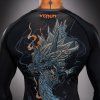 Long Sleeve Rashguard Venum Thunder Dragon - Black/Grey/Copper (Size S)