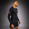 Long Sleeve Rashguard Venum Thunder Dragon - Black/Grey/Copper (Size S)